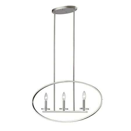 Z-Lite Verona 3 Light Pendant, Brushed Nickel 2010-3L-BN
